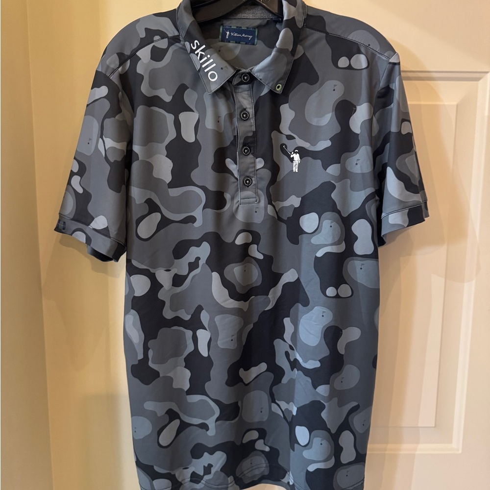 William Murray Camouflage  Blue Golf Polo‎ size Large